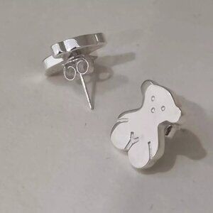 Tous Silver Bear Stud Earrings 15mm